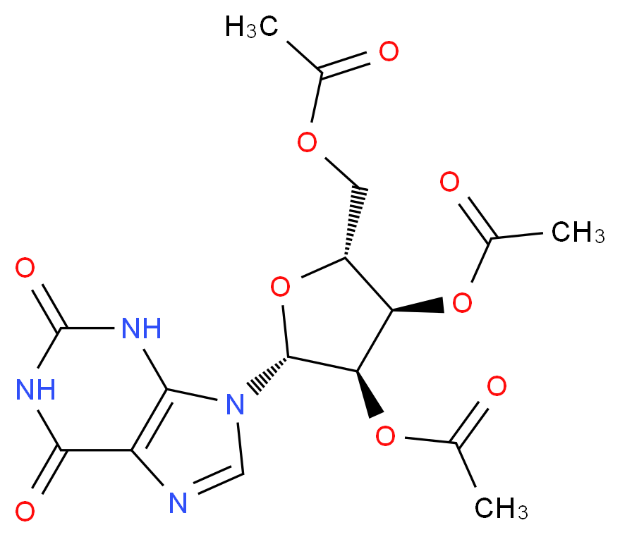 2,6-Dihydro-9-(2',3',5'-tri-O-acetyl-β-D-ribofuranosyl)purine_分子结构_CAS_61444-45-9)