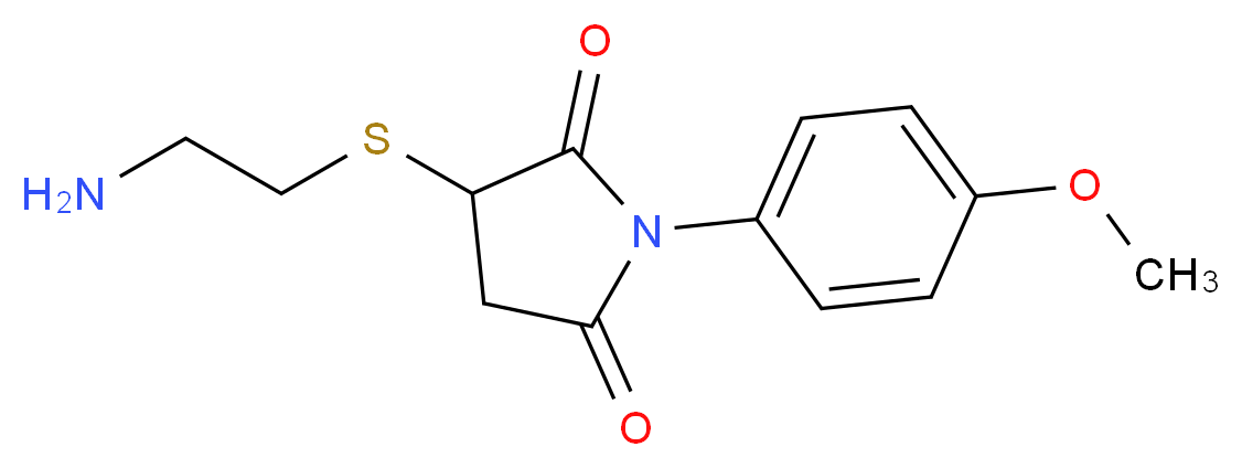 3-[(2-aminoethyl)thio]-1-(4-methoxyphenyl)pyrrolidine-2,5-dione_分子结构_CAS_313379-18-9)