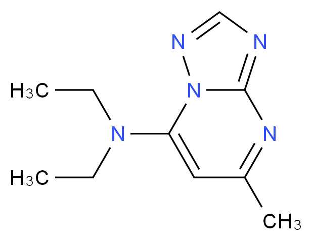 N,N-diethyl-5-methyl-[1,2,4]triazolo[1,5-a]pyrimidin-7-amine_分子结构_CAS_15421-84-8