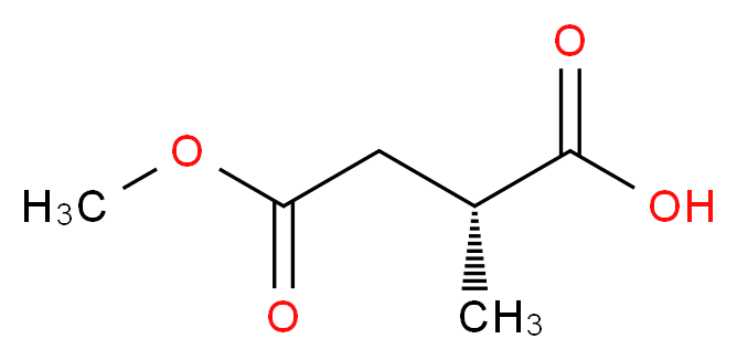 (R)-(+)-2-甲基琥珀酸 4-甲酯_分子结构_CAS_81025-83-4)