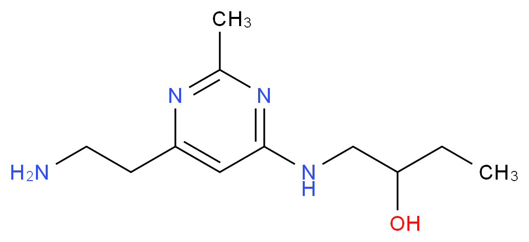 1-{[6-(2-aminoethyl)-2-methylpyrimidin-4-yl]amino}butan-2-ol_分子结构_CAS_)