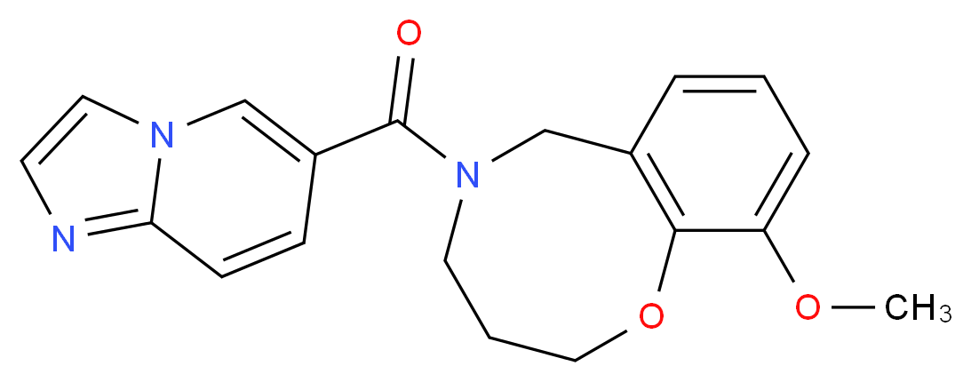 5-(imidazo[1,2-a]pyridin-6-ylcarbonyl)-10-methoxy-3,4,5,6-tetrahydro-2H-1,5-benzoxazocine_分子结构_CAS_)