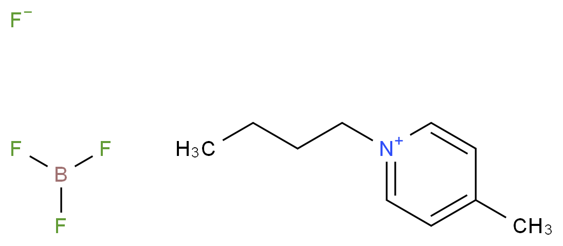 4-甲基-1-丁基吡啶四氟硼酸盐_分子结构_CAS_343952-33-0)