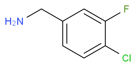 4-Chloro-3-fluorobenzyl amine_分子结构_CAS_72235-58-6)