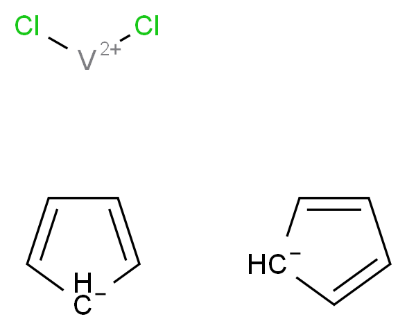 bis(cyclopenta-2,4-dien-1-ide); dichlorovanadiumbis(ylium)_分子结构_CAS_12701-79-0