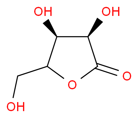(3R,4S)-3,4-dihydroxy-5-(hydroxymethyl)oxolan-2-one_分子结构_CAS_5336-08-3