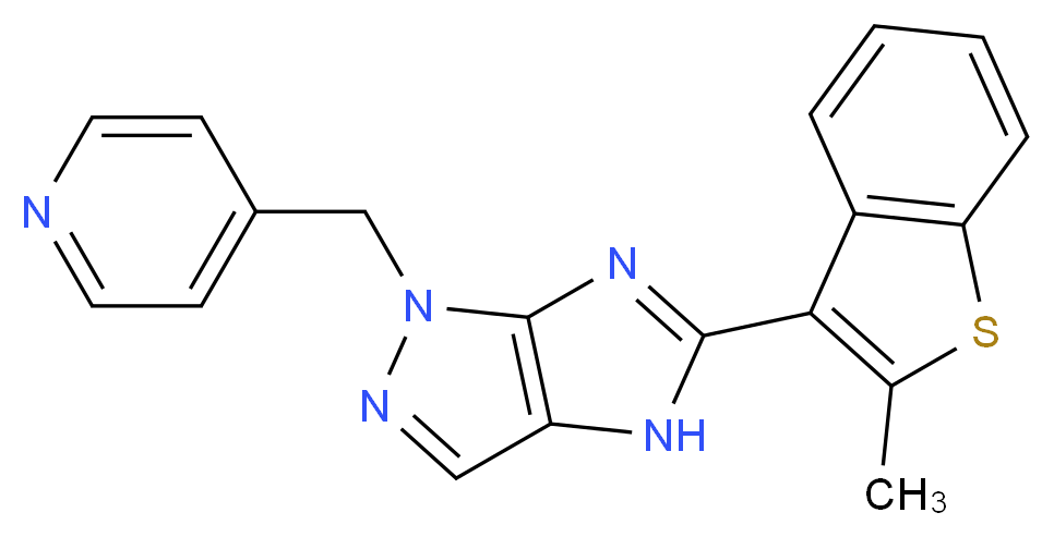 5-(2-methyl-1-benzothien-3-yl)-1-(pyridin-4-ylmethyl)-1,4-dihydroimidazo[4,5-c]pyrazole_分子结构_CAS_)