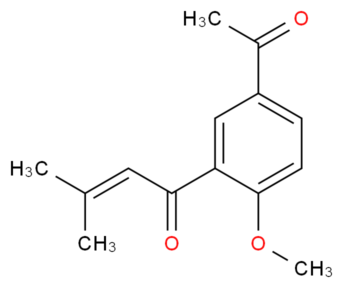 1-(5-acetyl-2-methoxyphenyl)-3-methylbut-2-en-1-one_分子结构_CAS_51995-99-4