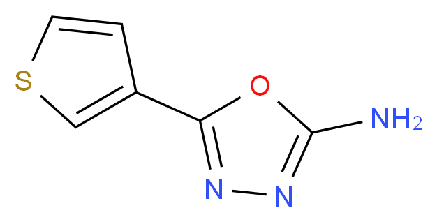 5-(thiophen-3-yl)-1,3,4-oxadiazol-2-amine_分子结构_CAS_1016526-97-8