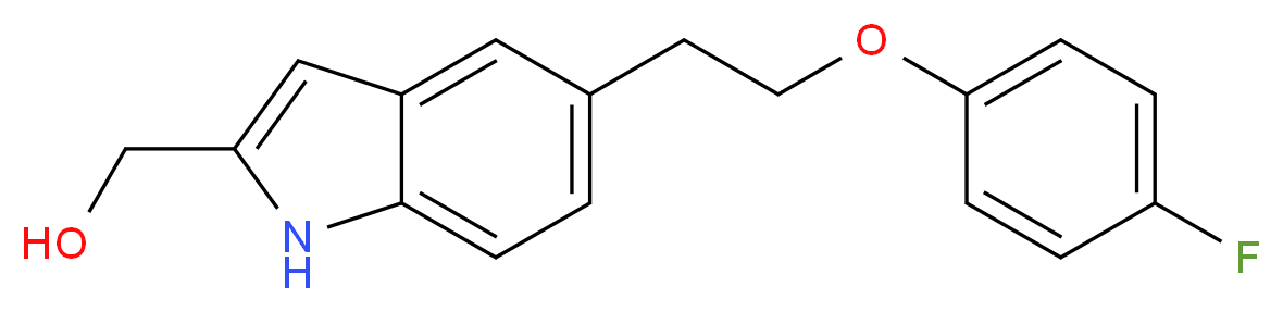 {5-[2-(4-fluorophenoxy)ethyl]-1H-indol-2-yl}methanol_分子结构_CAS_)