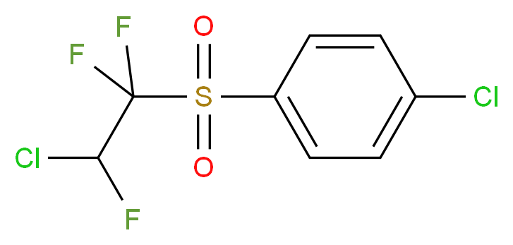 1-chloro-4-(2-chloro-1,1,2-trifluoroethanesulfonyl)benzene_分子结构_CAS_26574-59-4