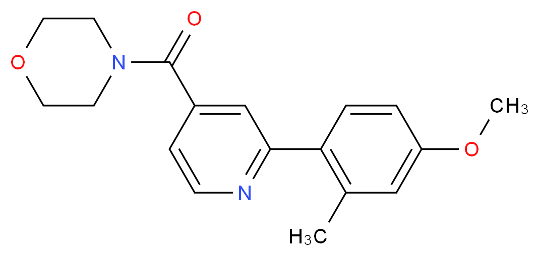 4-[2-(4-methoxy-2-methylphenyl)isonicotinoyl]morpholine_分子结构_CAS_)