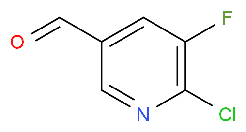 6-chloro-5-fluoronicotinaldehyde_分子结构_CAS_950691-52-8)
