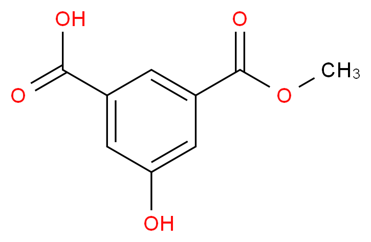 3-hydroxy-5-(methoxycarbonyl)benzoic acid_分子结构_CAS_167630-15-1