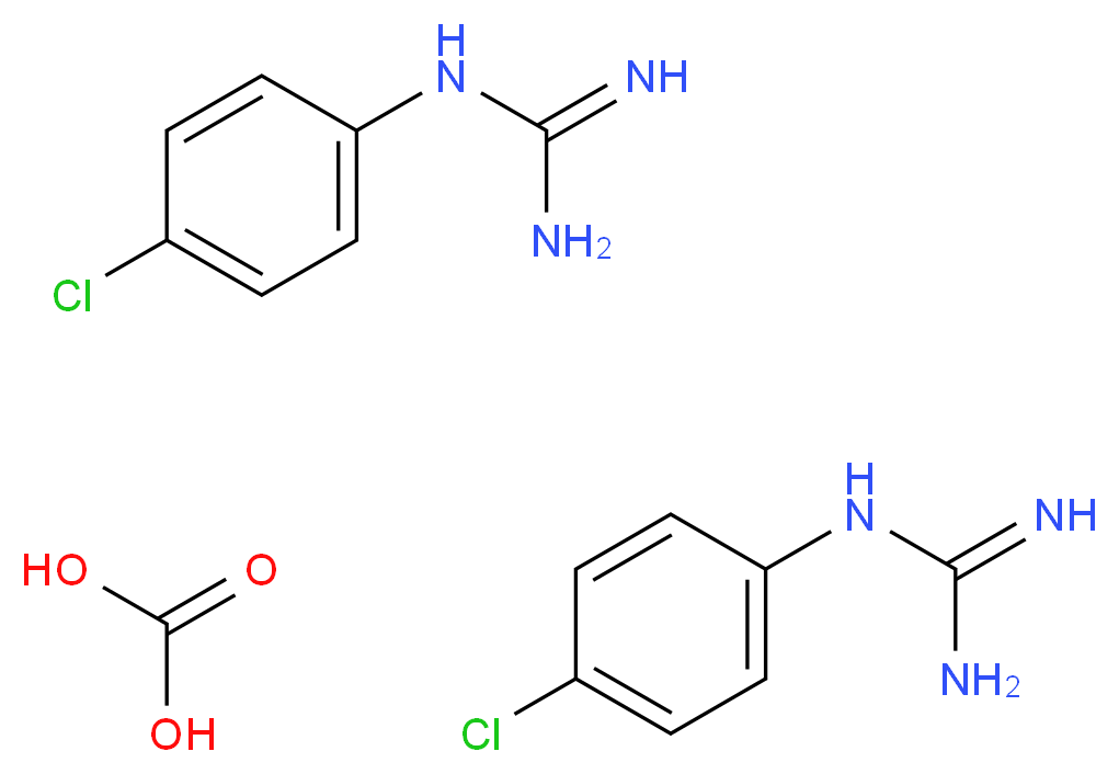 bis(1-(4-chlorophenyl)guanidine); carbonic acid_分子结构_CAS_61705-88-2