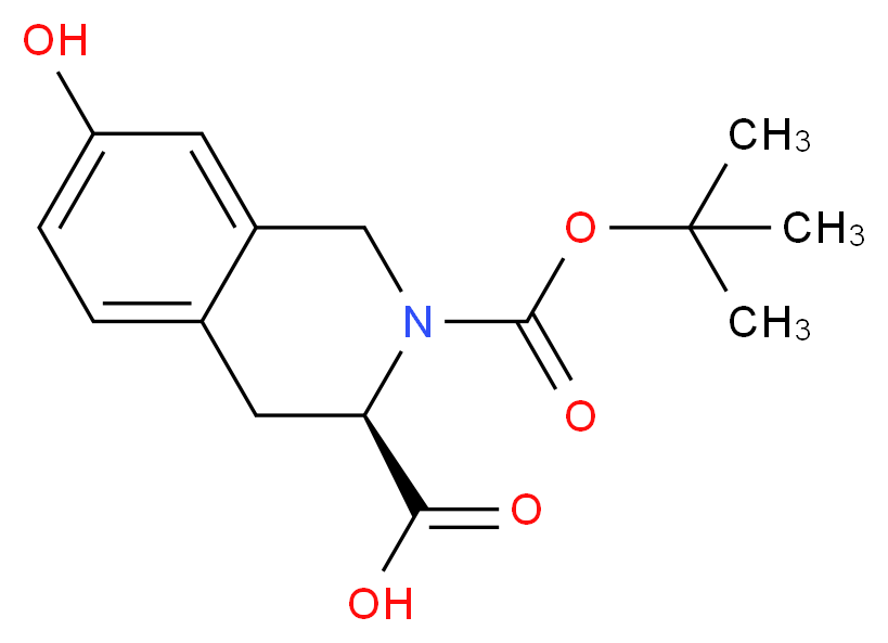 (3R)-2-[(tert-butoxy)carbonyl]-7-hydroxy-1,2,3,4-tetrahydroisoquinoline-3-carboxylic acid_分子结构_CAS_214630-00-9