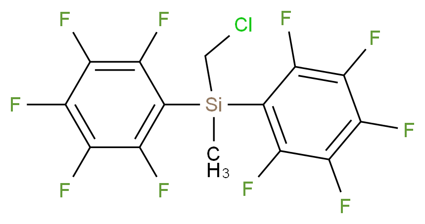 (chloromethyl)(methyl)bis(pentafluorophenyl)silane_分子结构_CAS_77669-65-9