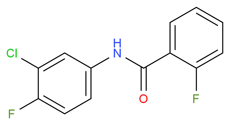 N-(3-Chloro-4-fluorophenyl)-2-fluorobenzamide_分子结构_CAS_349128-65-0)