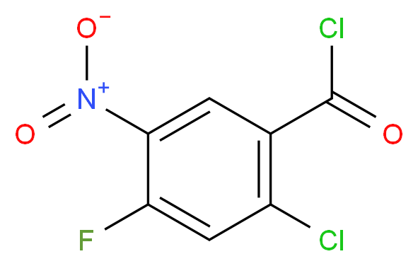 2-chloro-4-fluoro-5-nitrobenzoyl chloride_分子结构_CAS_120890-66-6