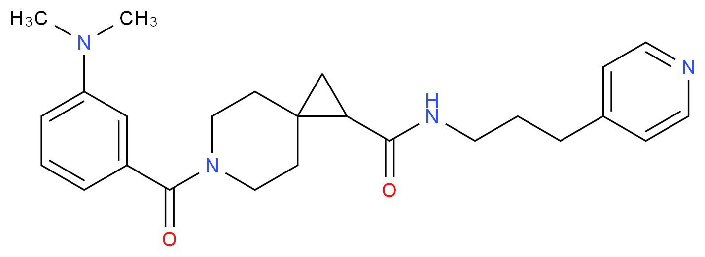 6-[3-(dimethylamino)benzoyl]-N-[3-(4-pyridinyl)propyl]-6-azaspiro[2.5]octane-1-carboxamide_分子结构_CAS_)
