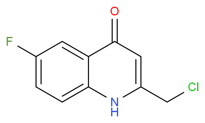 2-(chloromethyl)-6-fluoro-1,4-dihydroquinolin-4-one_分子结构_CAS_946712-15-8
