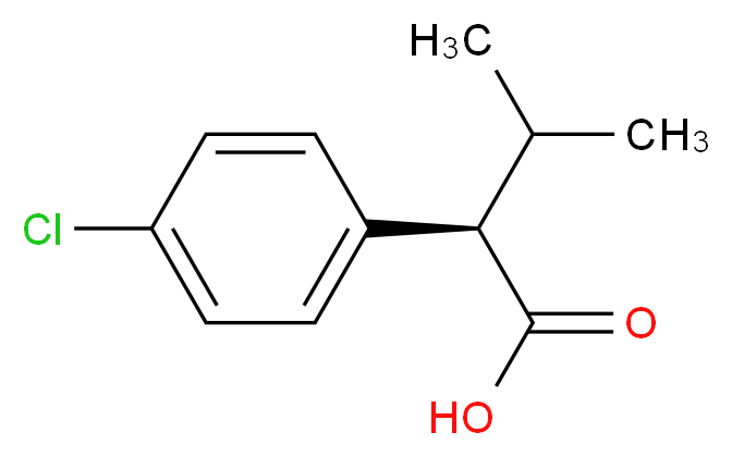 (R)-2-(4-Chlorophenyl)-3-methylbutanoic acid_分子结构_CAS_63640-09-5)