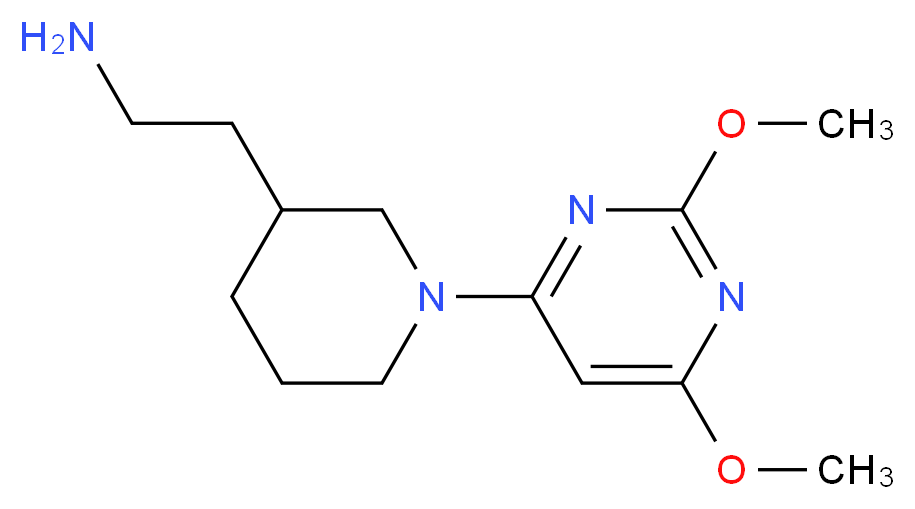 2-[1-(2,6-dimethoxy-4-pyrimidinyl)-3-piperidinyl]ethanamine_分子结构_CAS_)