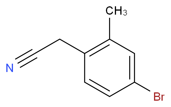 2-(4-bromo-2-methylphenyl)acetonitrile_分子结构_CAS_)