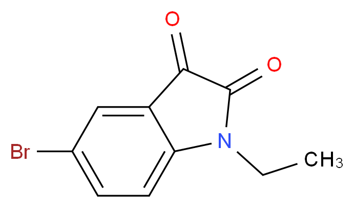 5-Bromo-1-ethyl-1H-indole-2,3-dione_分子结构_CAS_69736-76-1)