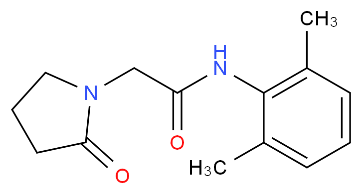 N-(2,6-dimethylphenyl)-2-(2-oxopyrrolidin-1-yl)acetamide_分子结构_CAS_77191-36-7