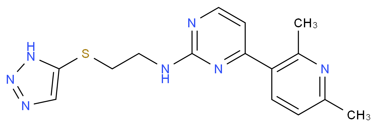 4-(2,6-dimethylpyridin-3-yl)-N-[2-(1H-1,2,3-triazol-5-ylthio)ethyl]pyrimidin-2-amine_分子结构_CAS_)