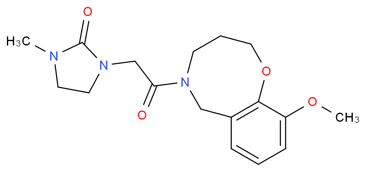 1-[2-(10-methoxy-3,4-dihydro-2H-1,5-benzoxazocin-5(6H)-yl)-2-oxoethyl]-3-methylimidazolidin-2-one_分子结构_CAS_)