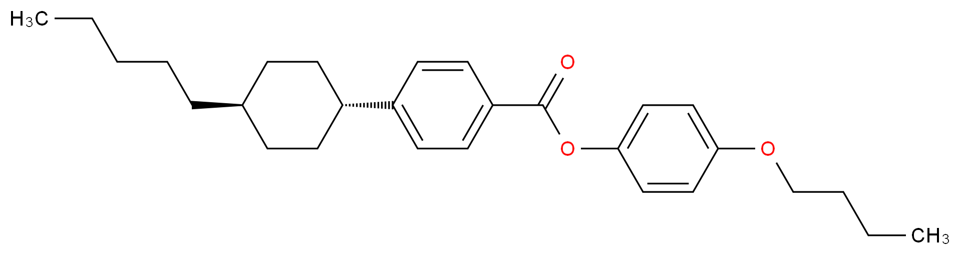 4-Butoxyphenyl 4-(trans-4-pentylcyclohexyl)benzoate_分子结构_CAS_84600-98-6)