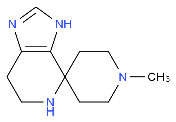 1'-methyl-3,5,6,7-tetrahydrospiro[imidazo[4,5-c]pyridine-4,4'-piperidine]_分子结构_CAS_65092-19-5