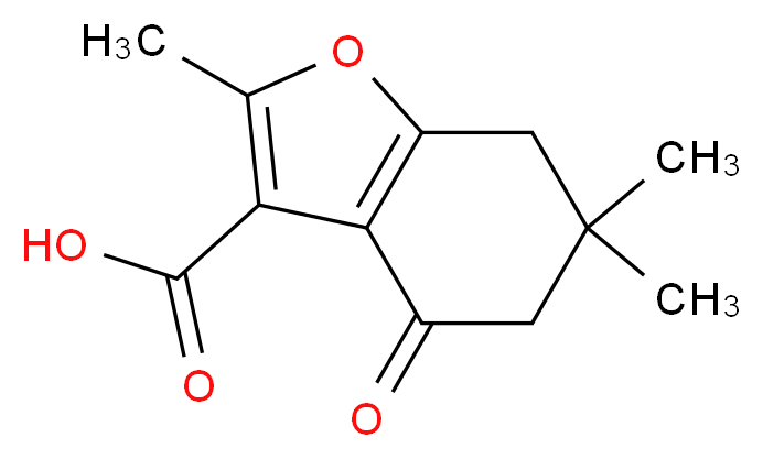 2,6,6-trimethyl-4-oxo-4,5,6,7-tetrahydrobenzofuran-3-carboxylic acid_分子结构_CAS_)
