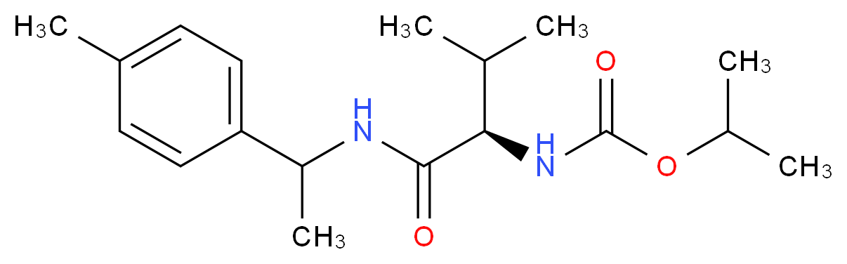 propan-2-yl N-[(1R)-2-methyl-1-{[1-(4-methylphenyl)ethyl]carbamoyl}propyl]carbamate_分子结构_CAS_140923-17-7