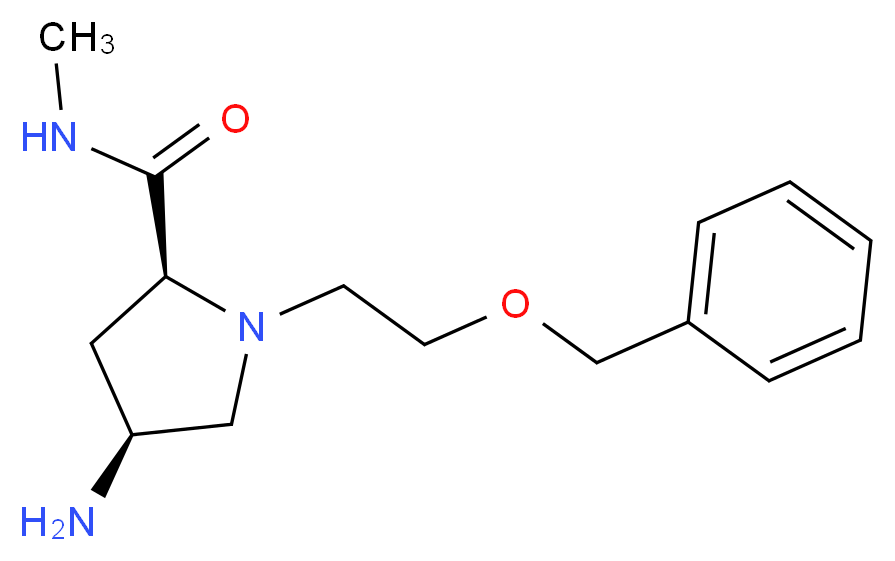 (2S,4S)-4-amino-1-[2-(benzyloxy)ethyl]-N-methylpyrrolidine-2-carboxamide_分子结构_CAS_)