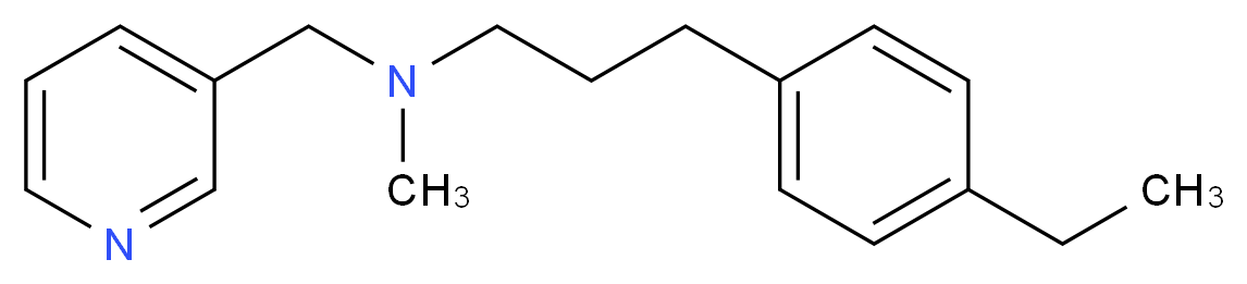 3-(4-ethylphenyl)-N-methyl-N-(3-pyridinylmethyl)-1-propanamine_分子结构_CAS_)