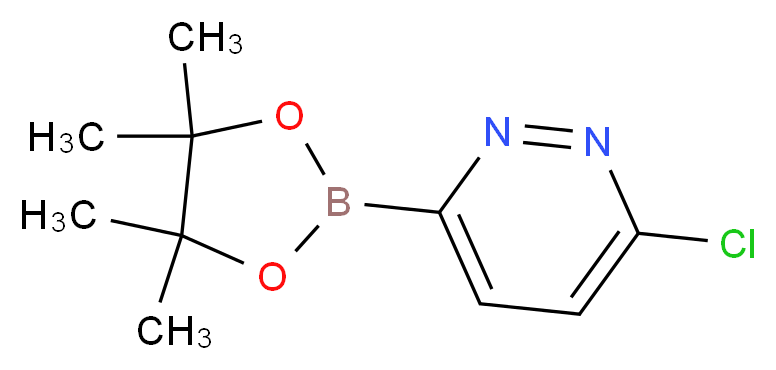 3-chloro-6-(tetramethyl-1,3,2-dioxaborolan-2-yl)pyridazine_分子结构_CAS_1162261-98-4