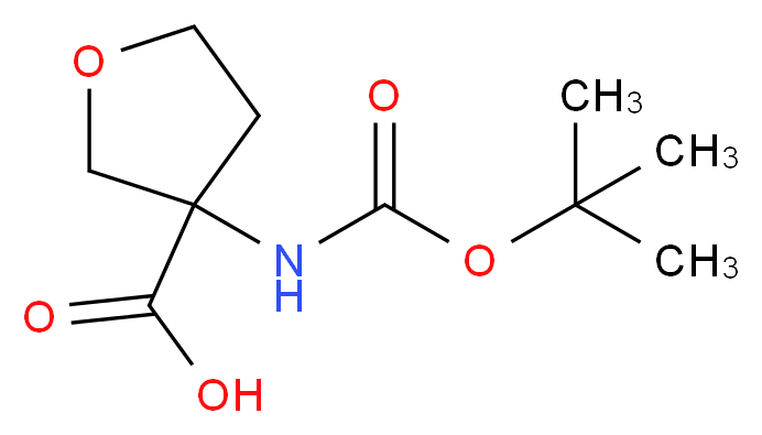 3-TERT-BUTOXYCARBONYLAMINO-TETRAHYDRO-FURAN-3-CARBOXYLIC ACID_分子结构_CAS_869785-31-9)