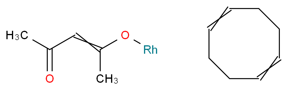 4-(rhodiooxy)pent-3-en-2-one; cycloocta-1,5-diene_分子结构_CAS_12245-39-5