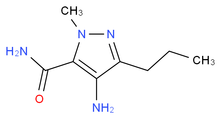 4-amino-1-methyl-3-propyl-1H-pyrazole-5-carboxamide_分子结构_CAS_139756-02-8