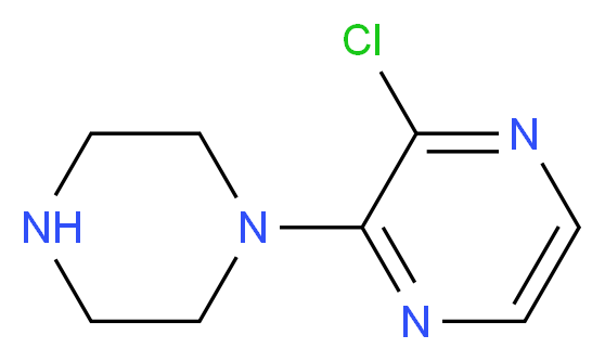 2-Chloro-3-(1-piperazinyl)pyrazine_分子结构_CAS_85386-99-8)