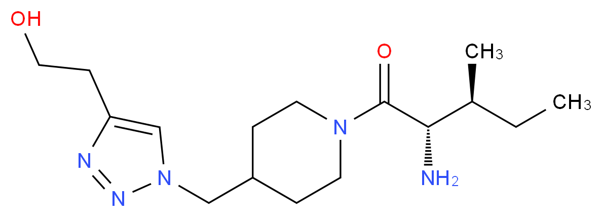 2-[1-({1-[(2S,3S)-2-amino-3-methylpentanoyl]piperidin-4-yl}methyl)-1H-1,2,3-triazol-4-yl]ethanol_分子结构_CAS_)