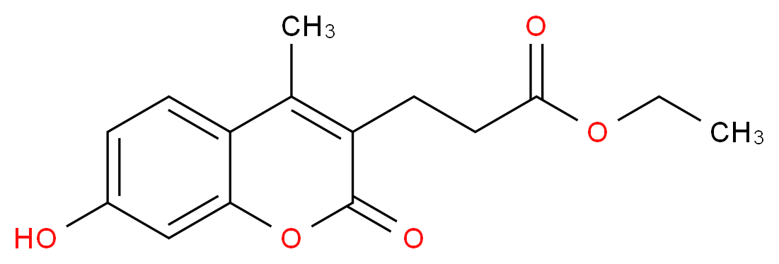 Ethyl 3-(7-hydroxy-4-methyl-2-oxo-2H-chromen-3-yl)propanoate_分子结构_CAS_)