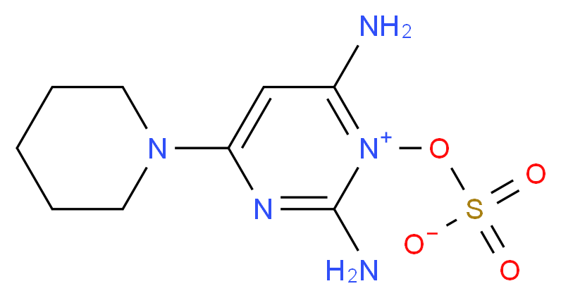 2,6-diamino-4-(piperidin-1-yl)-1-(sulfonatooxy)pyrimidin-1-ium_分子结构_CAS_83701-22-8