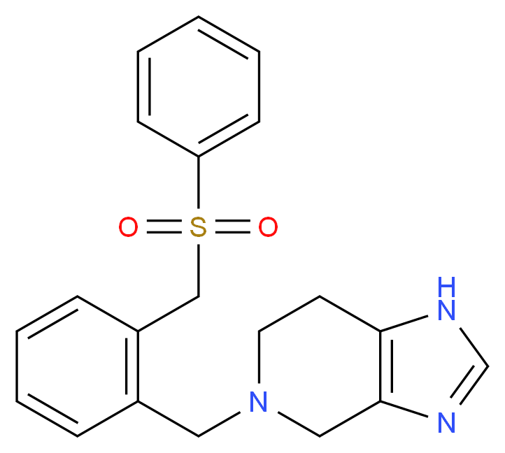 5-{2-[(phenylsulfonyl)methyl]benzyl}-4,5,6,7-tetrahydro-1H-imidazo[4,5-c]pyridine_分子结构_CAS_)