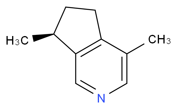 (7S)-4,7-dimethyl-5H,6H,7H-cyclopenta[c]pyridine_分子结构_CAS_524-03-8