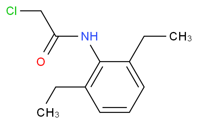 2-氯-2',6'-二乙基乙酰苯胺_分子结构_CAS_6967-29-9)