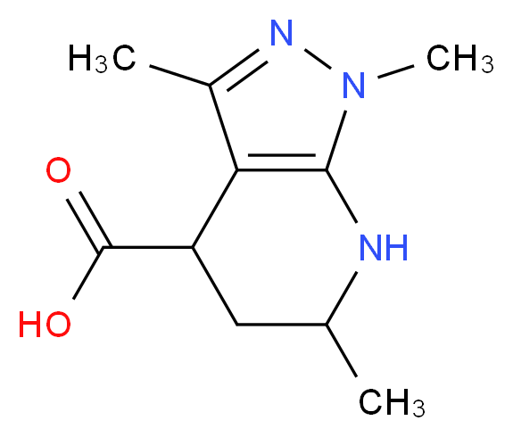 1,3,6-trimethyl-4,5,6,7-tetrahydro-1H-pyrazolo[3,4-b]pyridine-4-carboxylic acid_分子结构_CAS_)